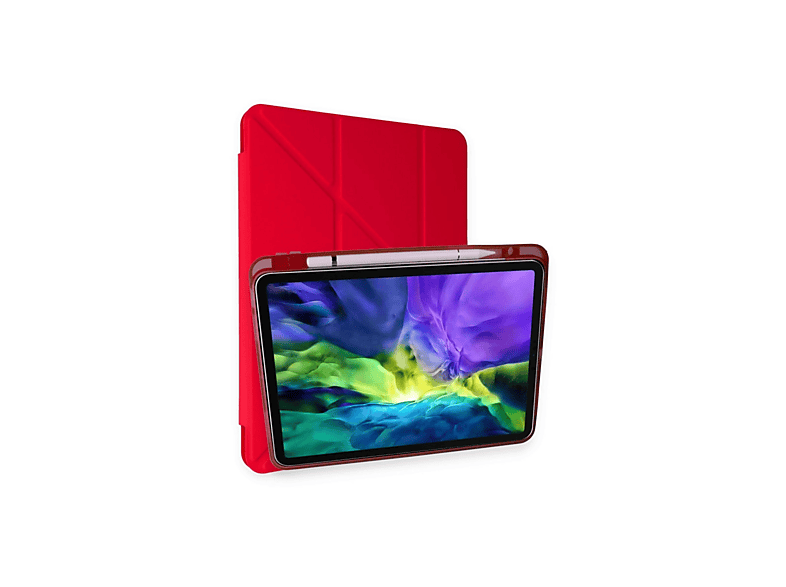 NEWFACE Kalemlikli Mars iPad Pro 11 (2018) Uyumlu Tablet Kılıfı Kırmızı