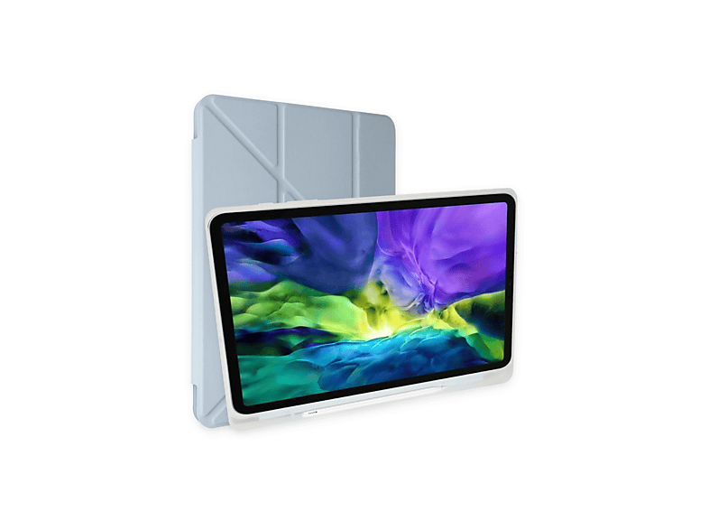 NEWFACE Kalemlikli Mars Apple iPad Pro 12.9 (2021) Tablet Kılıfı Mavi ...