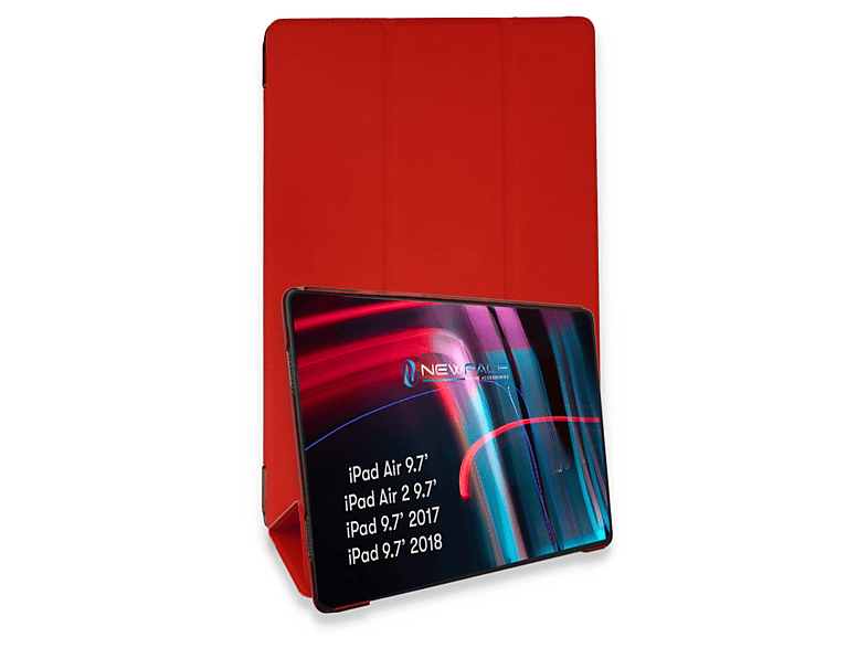 NEWFACE Smart Apple iPad 5 Air 9.7 Tablet Kılıfı Kırmızı