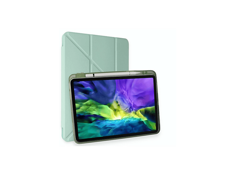 NEWFACE Kalemlikli Mars Apple iPad Pro 11 (2024) Tablet Kılıfı Açık Yeşil