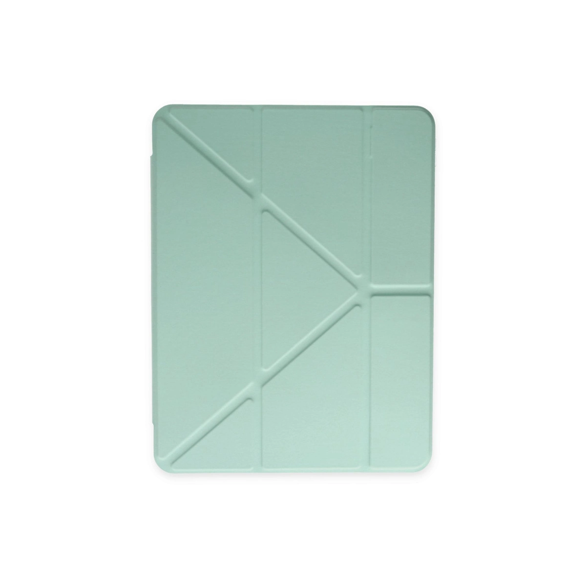 Geometrik desenli açık yeşil tablet kılıfı.