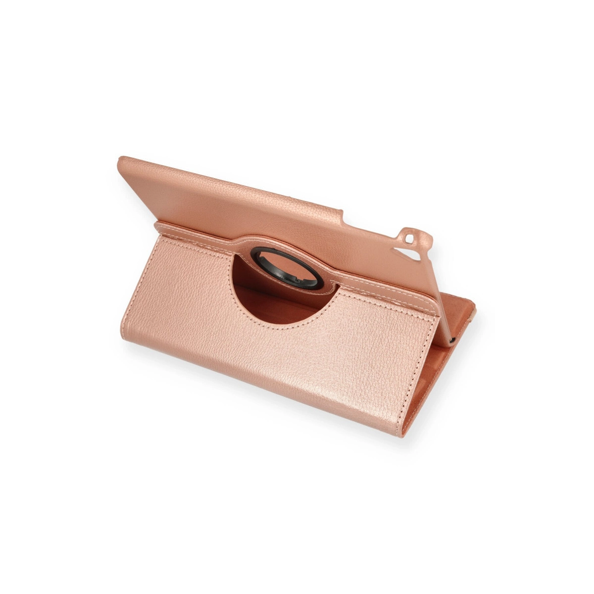 NEWFACE 360  Deri Apple iPad 9.7 (2018) Tablet Kılıfı Rose Gold