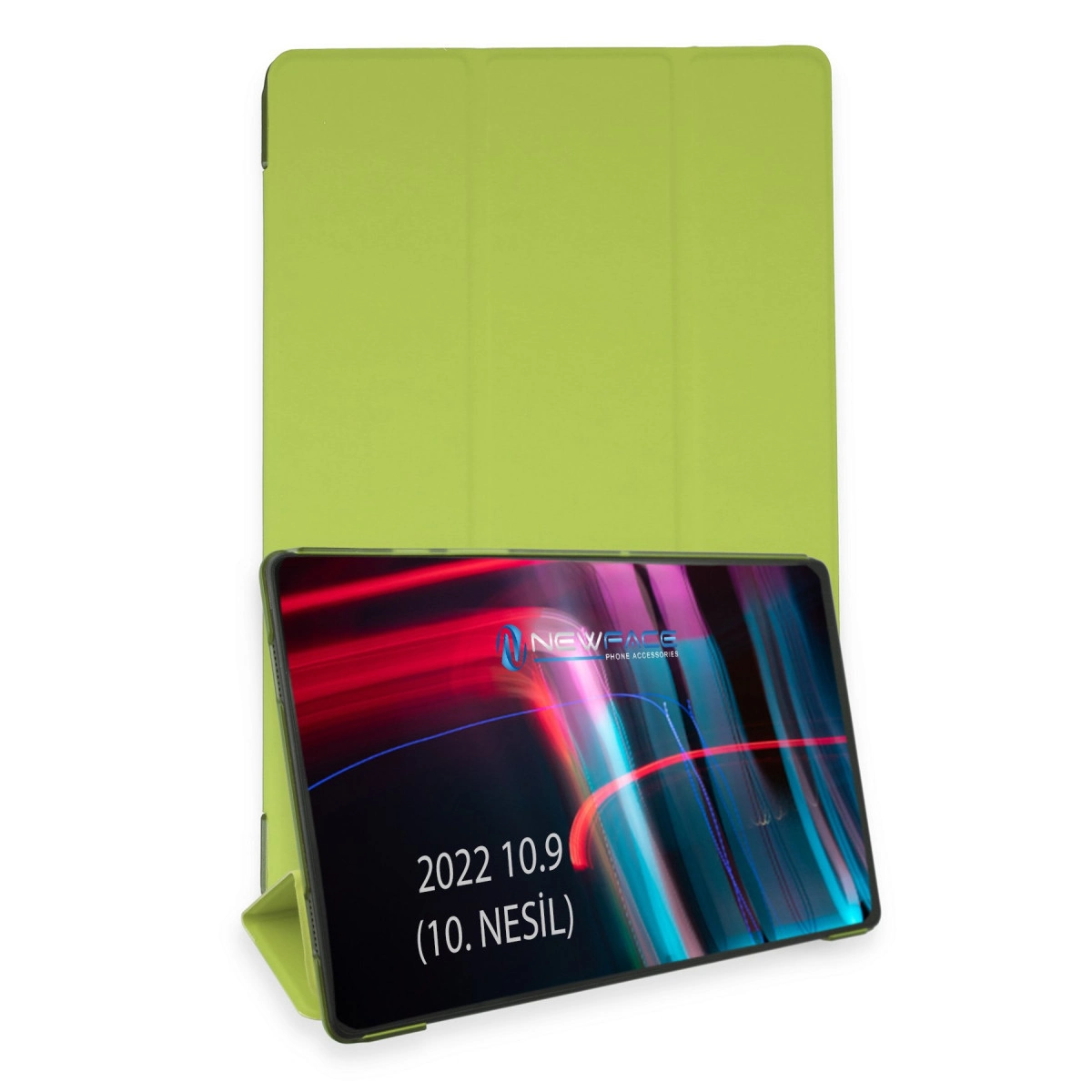 NEWFACE Smart Apple iPad 2022 10.9 (10.Nesil) Tablet Kılıfı Açık Yeşil