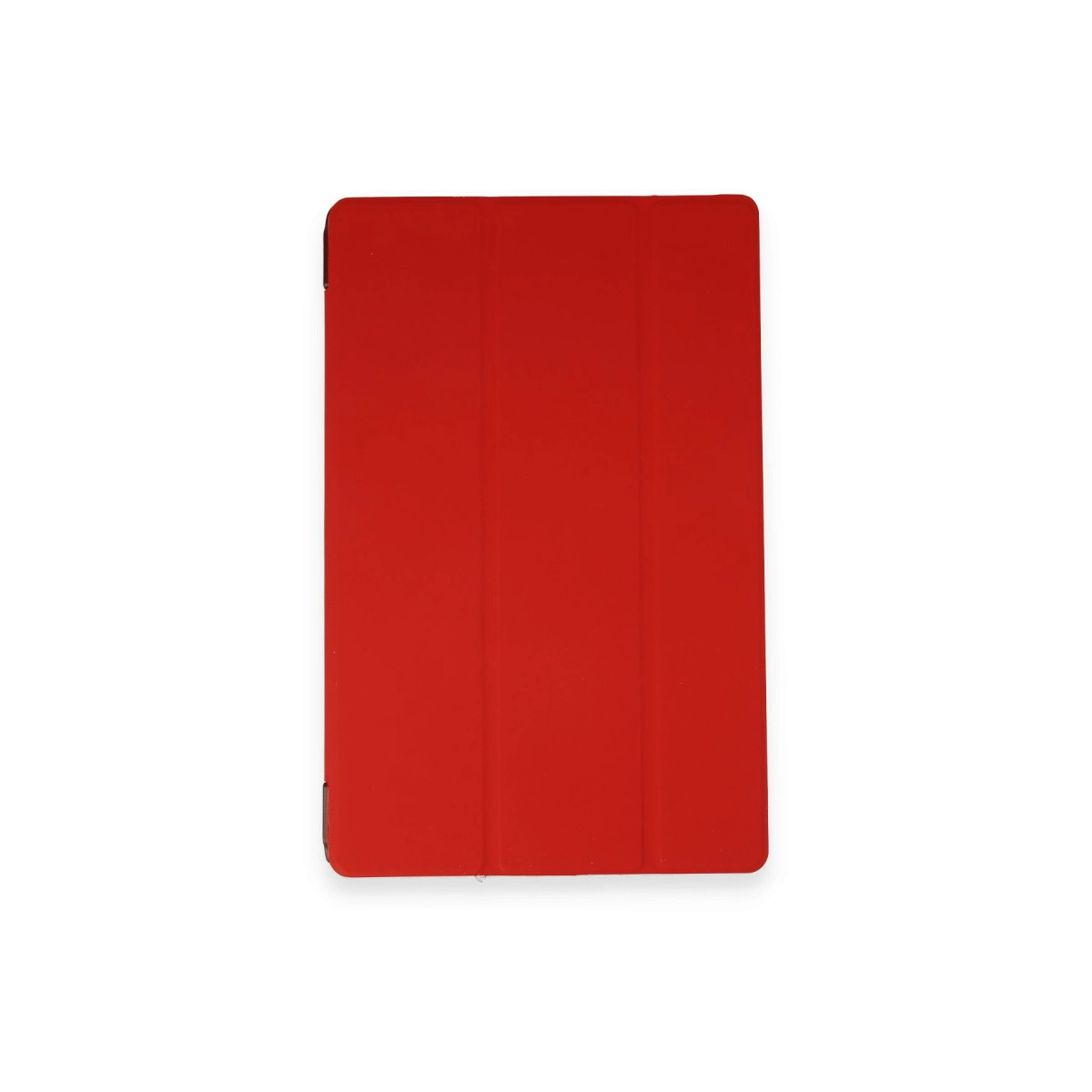 Üç katlamalı kırmızı tablet kılıfı.