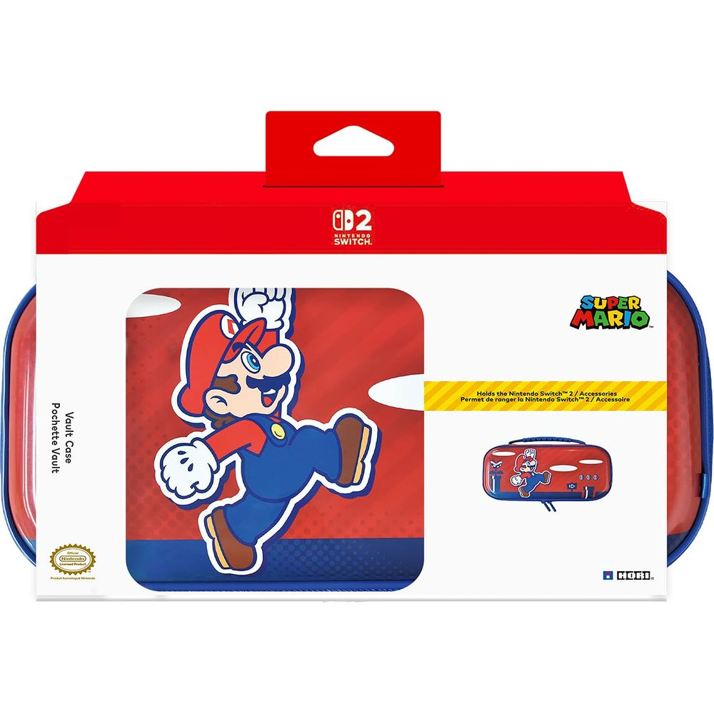 Funda Nintendo Switch con diseño de Mario y logo Hori.