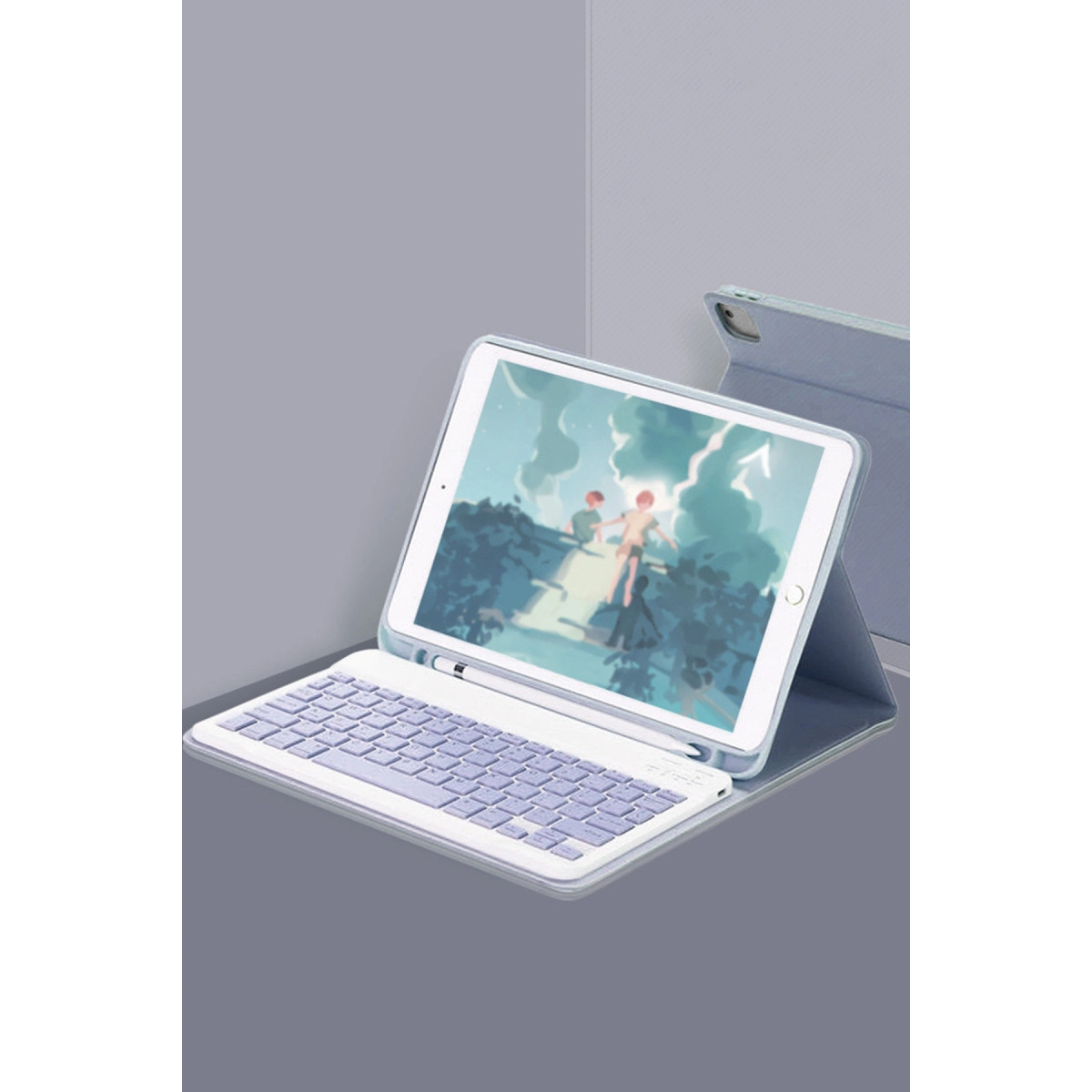 NEWFACE KC01 Smart Klavyeli Apple iPad Air 11 (2024) Uyumlu Tablet Kılıfı Lacivert