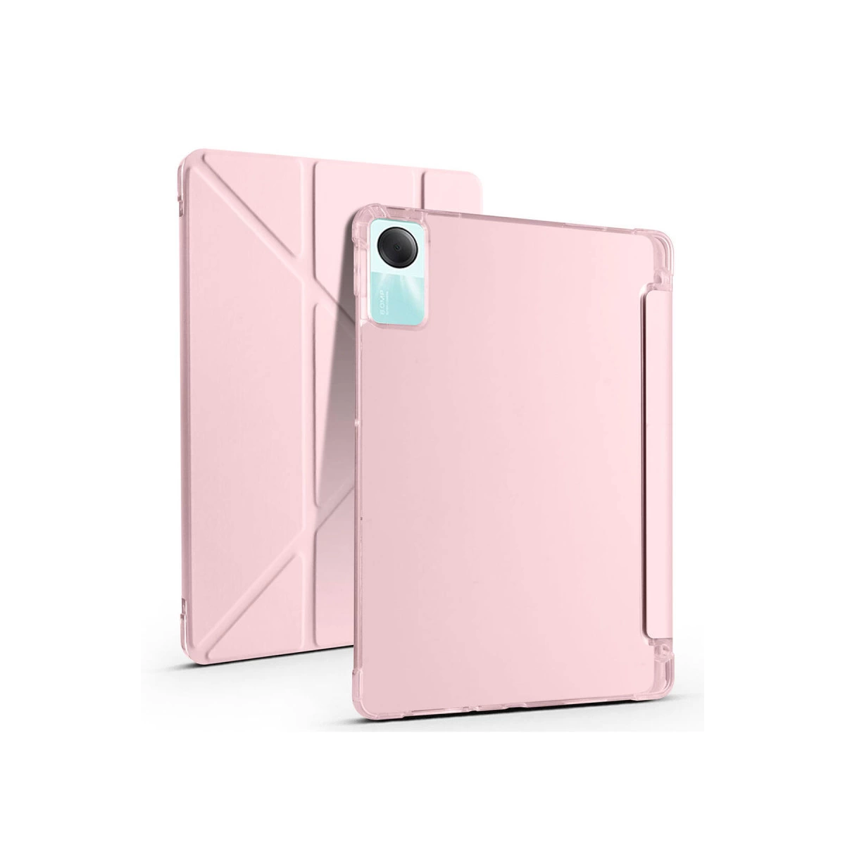 NEWFACE Kalemlikli Mars Xiaomi Redmi Pad SE 4G 8.7 Uyumlu Tablet Kılıfı Rose Gold