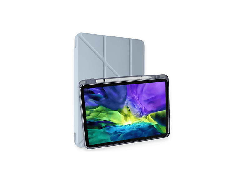 NEWFACE Kalemlikli Mars iPad Air 4 10.9 Uyumlu Tablet Kılıfı Mavi