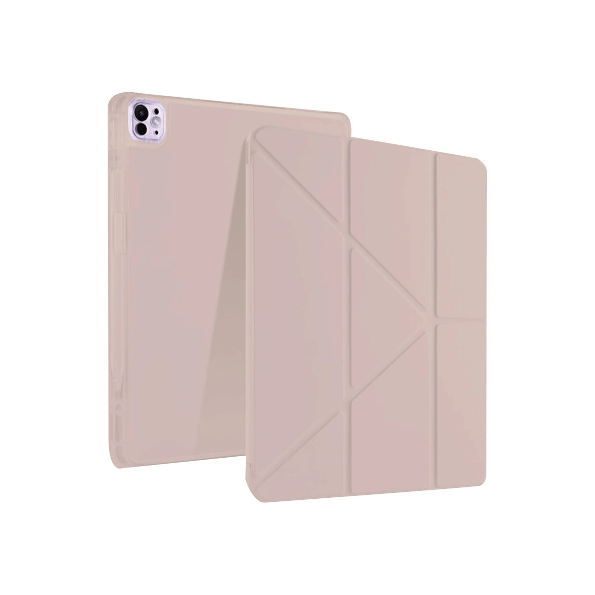 NEWFACE Kalemlikli Mars Apple iPad Pro 13 (2024) Uyumlu Tablet Kılıfı Rose Gold