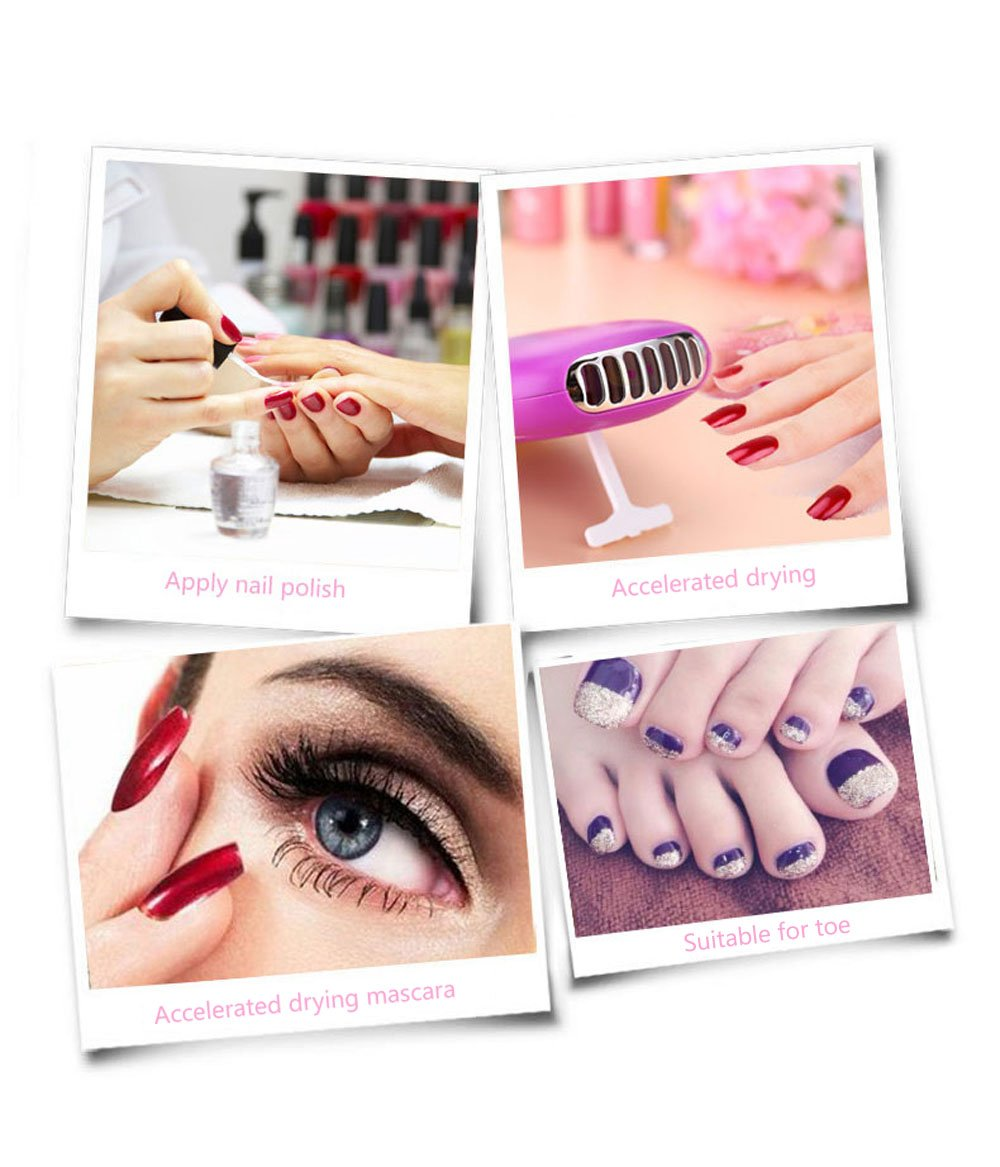 Vier Collagen: Nägel lackieren, beschleunigtes Trocknen, Mascara trocknen, Zehennägel.