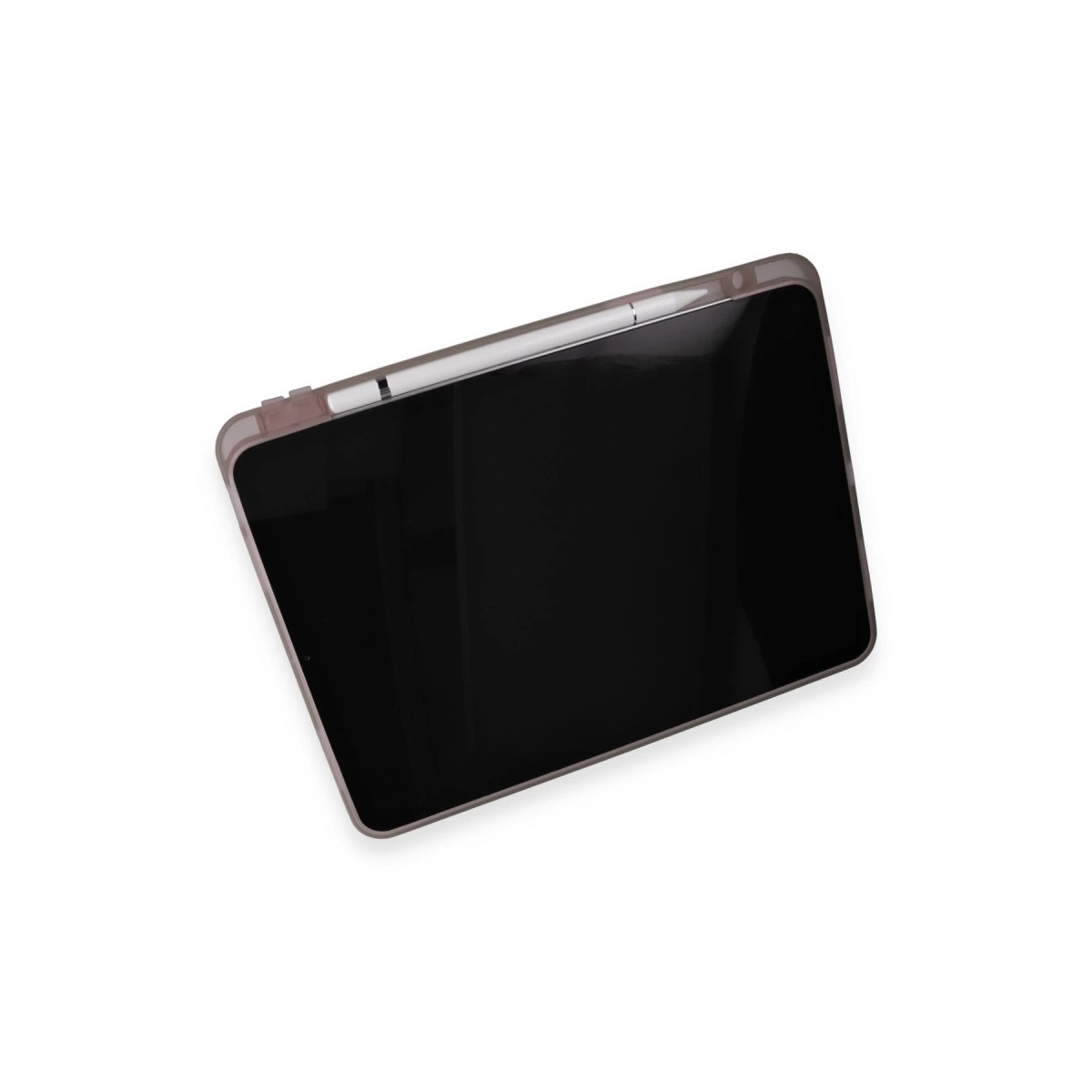 Beyaz arka planda kalemli bir tablet.