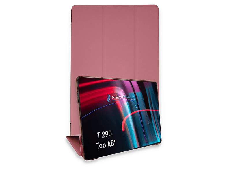 NEWFACE Smart Samsung Galaxy T290 Tab A 8 Uyumlu Tablet Kılıfı Pembe