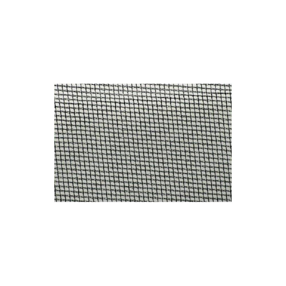 Ein schwarzes Netz mit kleinen Karos auf hellem Hintergrund.