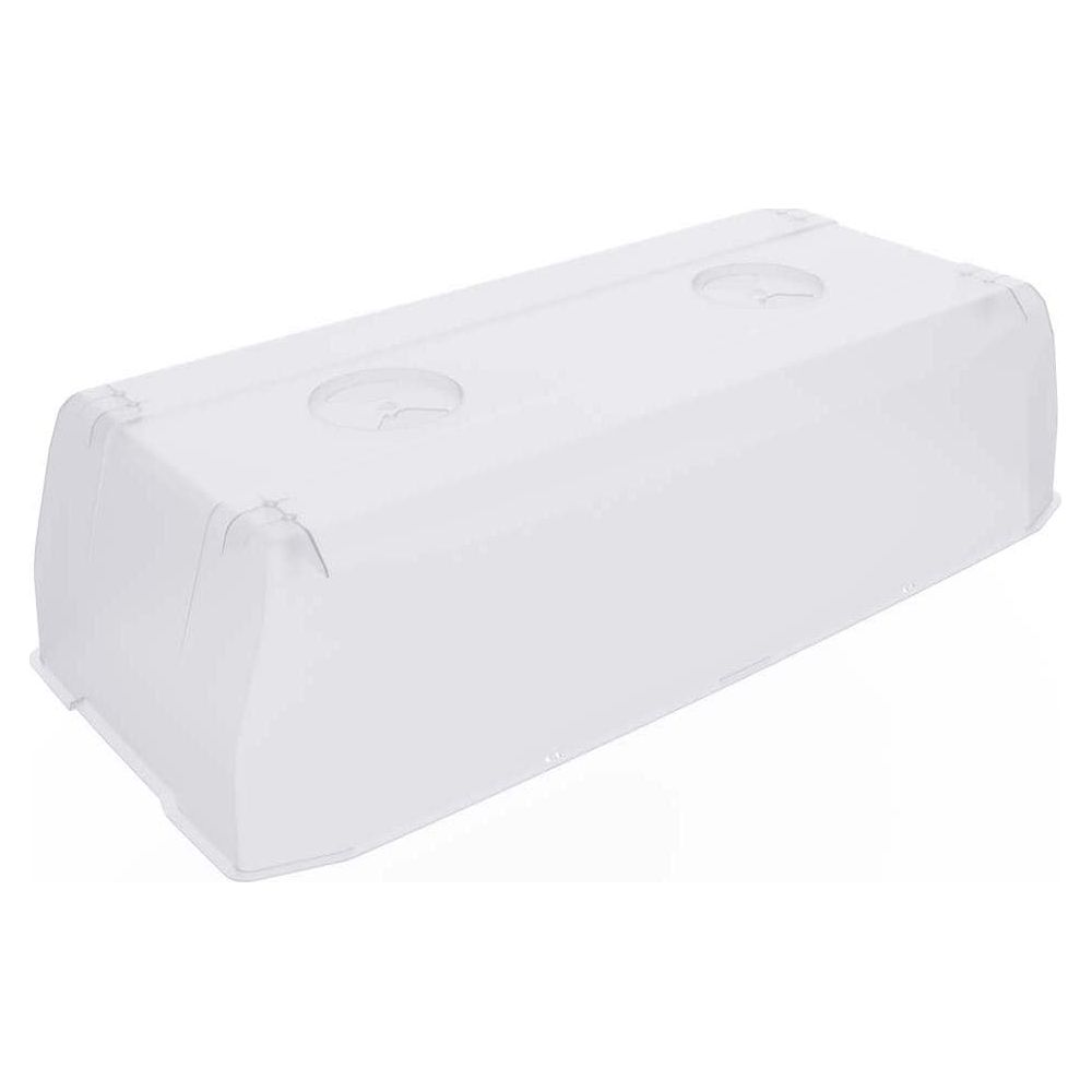 Un couvercle en plastique transparent avec deux évents circulaires sur le dessus.