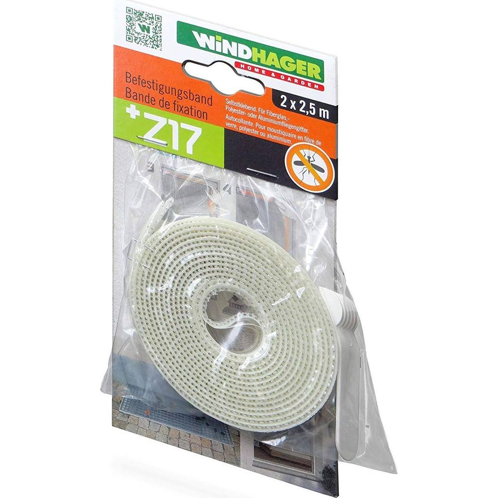 Windhager Befestigungsband, 2x2,5m, selbstklebend für Fliegengitter.
