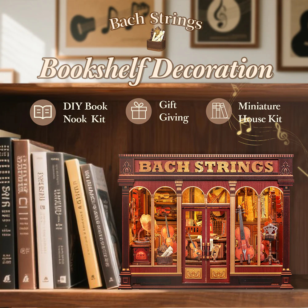 Un modèle détaillé de kit de maison miniature appelé Bach Strings.