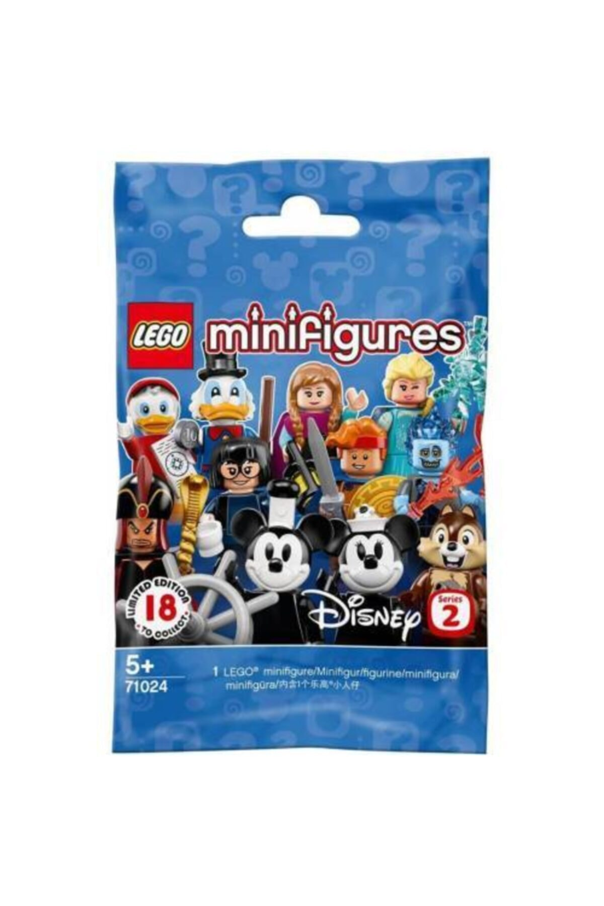 LEGO Minifigures Disney Seri 2 paketi, Miki Fare, Chip ve Dale figürleri içerir.