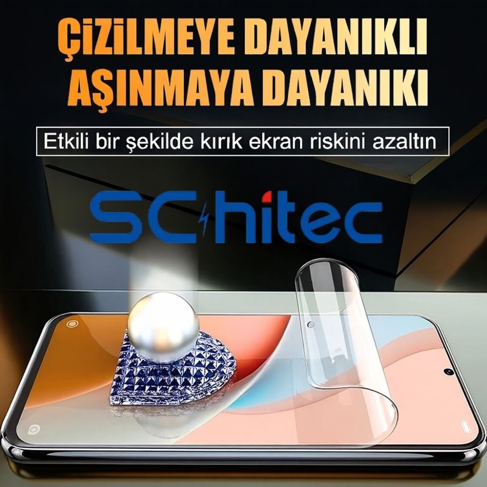 Akıllı telefona ekran koruyucu uygulanıyor, metin üzerinde.