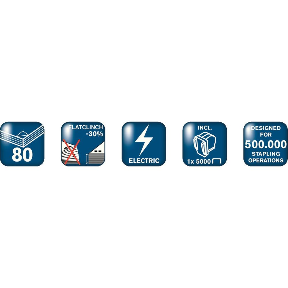 Symbole: 80 Seiten, Flachheftung -30%, elektrisch, inkl. 1x 5000, für 500.000 Vorgänge.