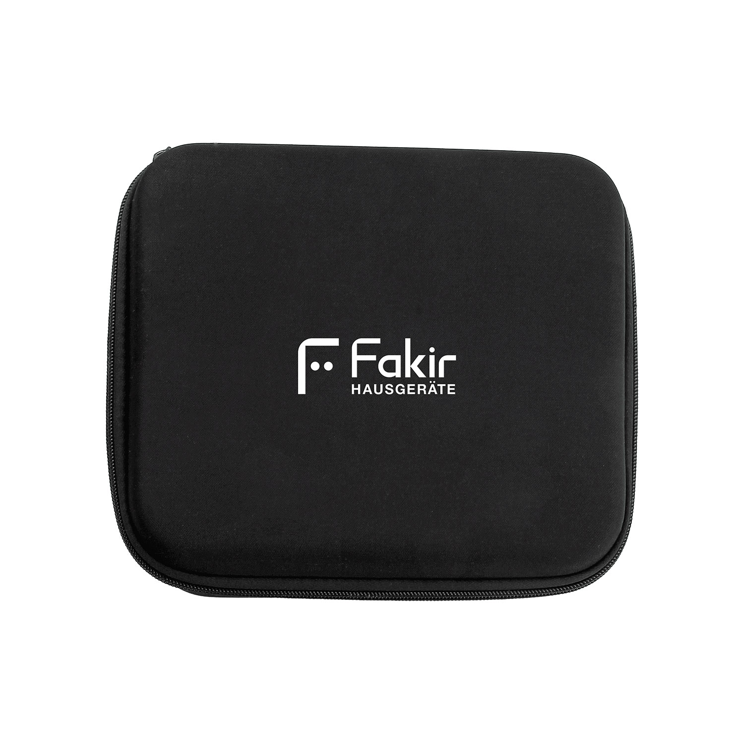 Schwarze Tasche mit weißem Fakir-Logo und Aufschrift HAUSGERÄTE.