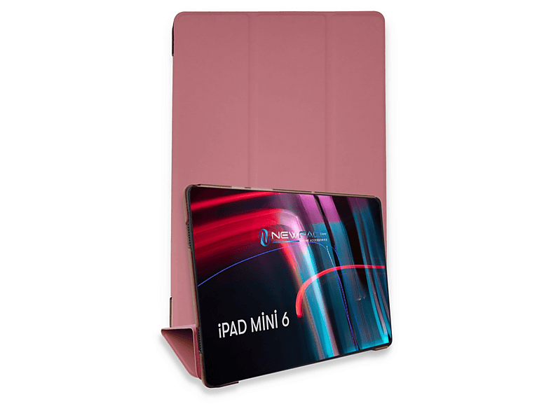 NEWFACE Smart iPad Mini 6 Uyumlu Tablet Kılıfı Pembe