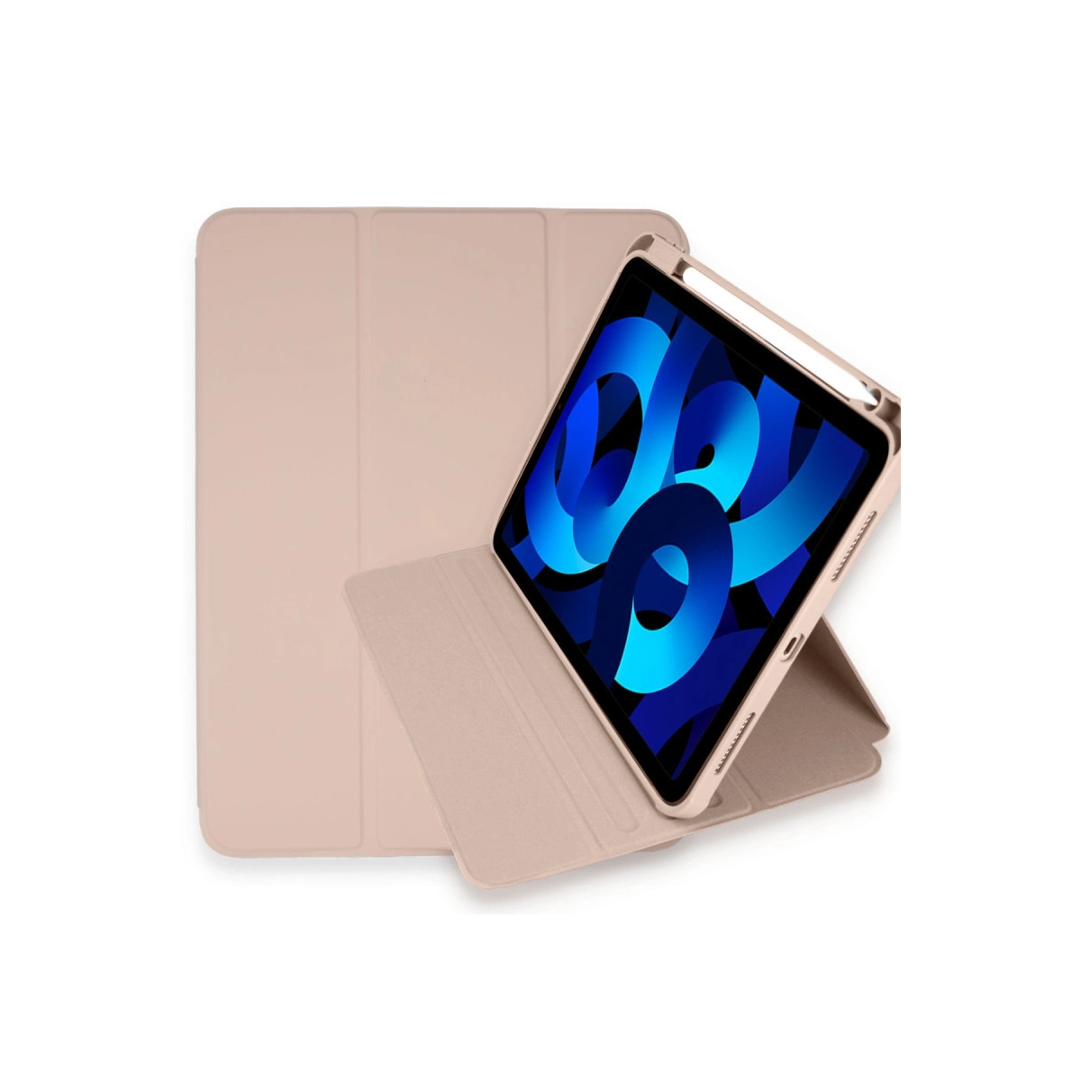 NEWFACE Ling 360 Kalemlikli iPad Pro 11 (2021) Uyumlu Tablet Kılıfı Rose Gold