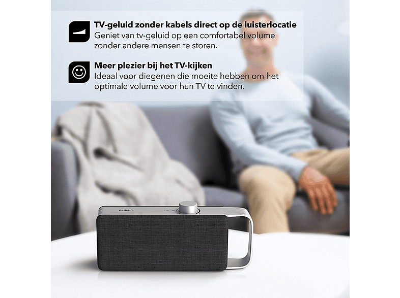 MONACOR 173200 WAP-5 mobiele spraakversterker met line-ingang, 7W, zwart