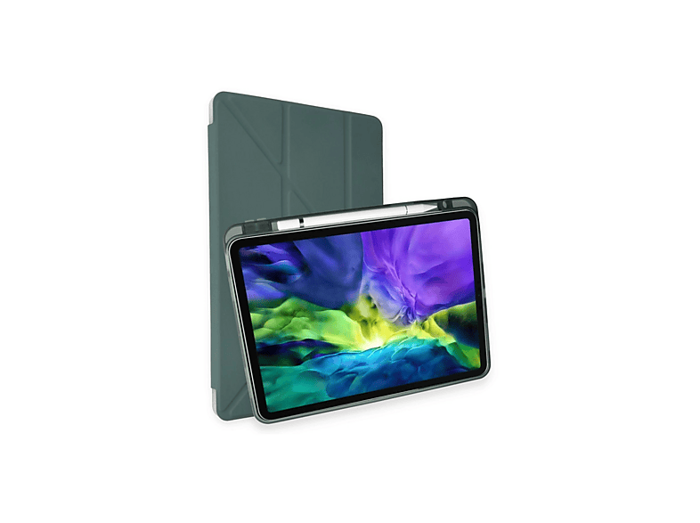 NEWFACE Kalemlikli Mars iPad Air 4 10.9 Uyumlu Tablet Kılıfı Koyu Yeşil