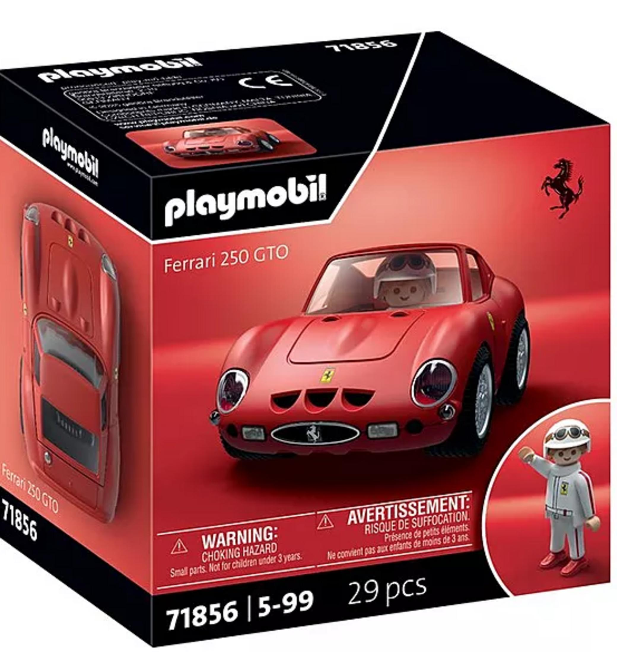 Playmobil Ferrari 250 GTO oyuncak araba, kırmızı, 29 parça.
