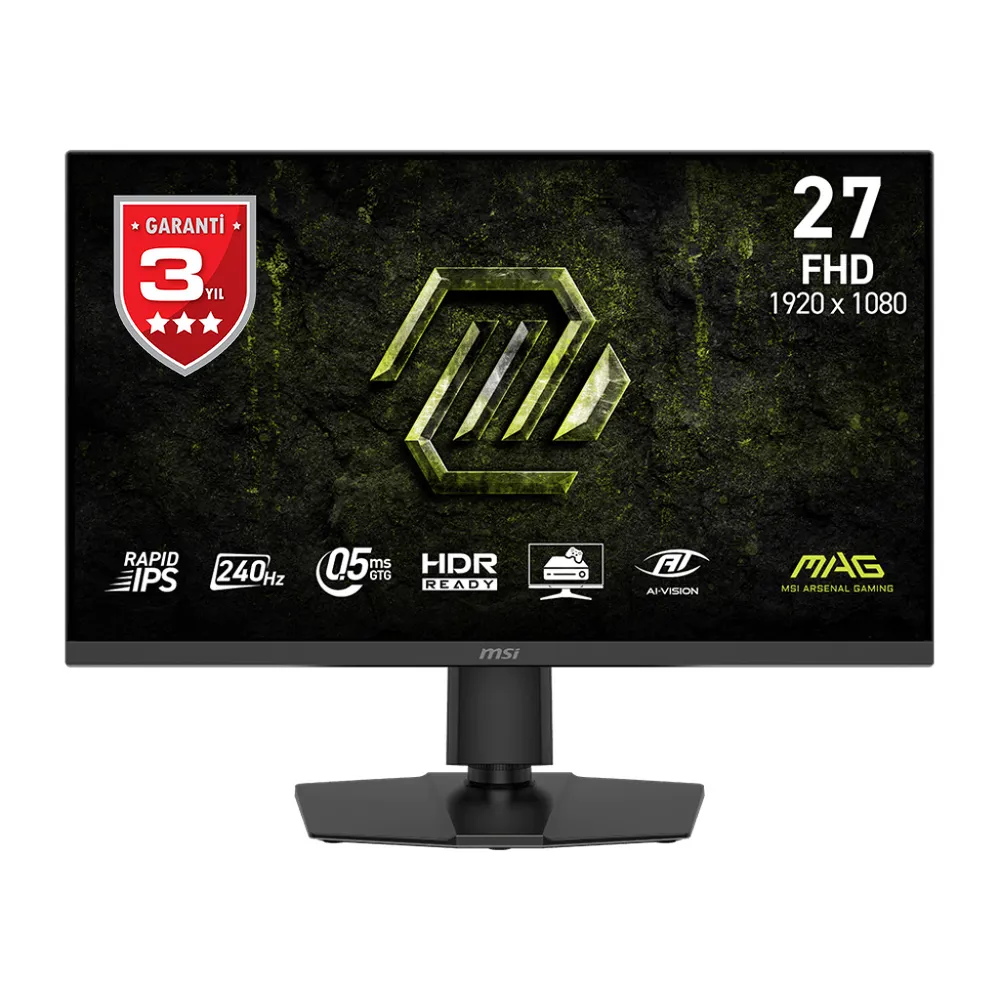 MSI MAG 272PF X24 1920x1080 240Hz HDMI DP FreeSync Rapid IPS 27 inç Full-HD 0,5 ms Gaming Monitör Siyah