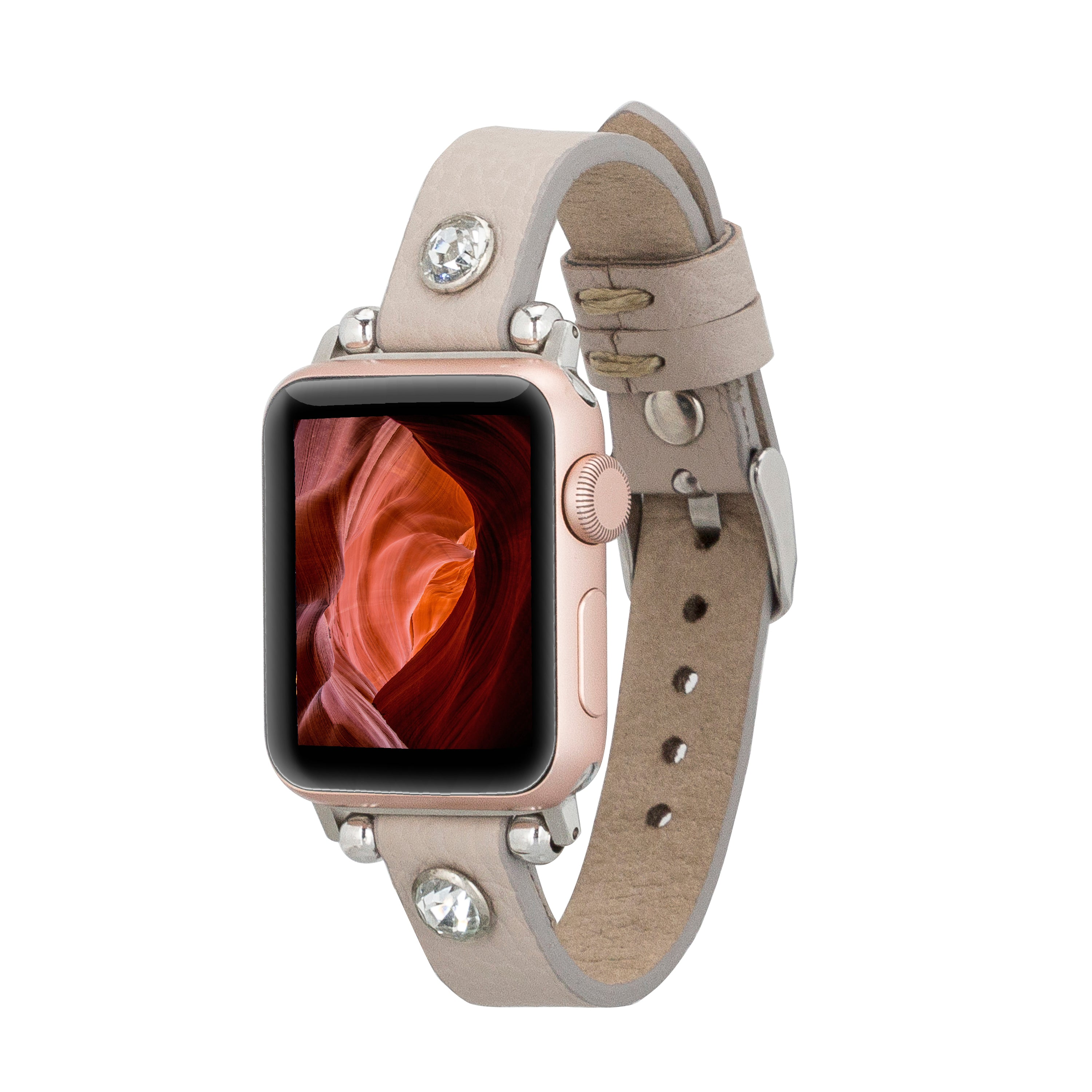 BLOOMINBAG BloomBand Deri Apple Watch - 44/45/46/49mm Akıllı Saat Kordonu Sandy Brown