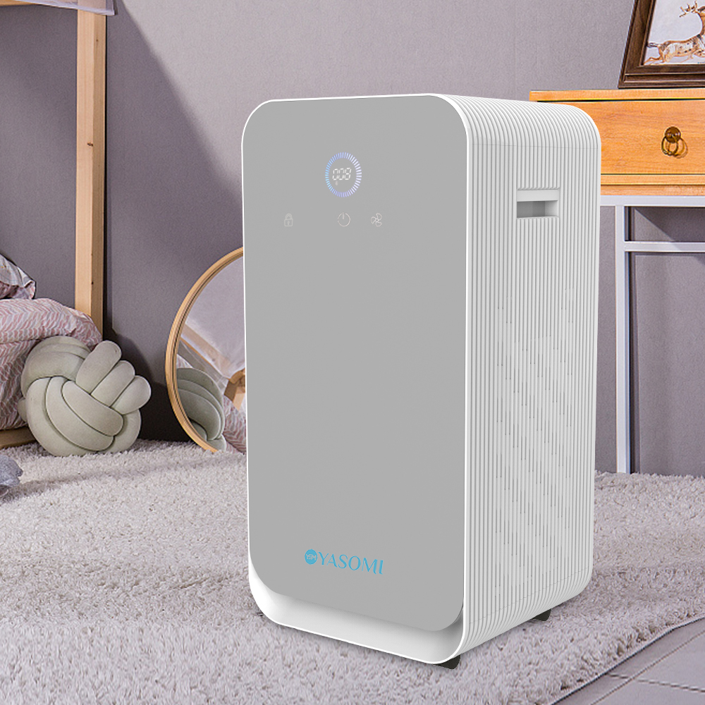YASOMI Air Purifier Dokunmatik Ekran 835 m³/h CADR 86 m2'ye Kadar Etkili Hava Temizleme Cihazı Beyaz