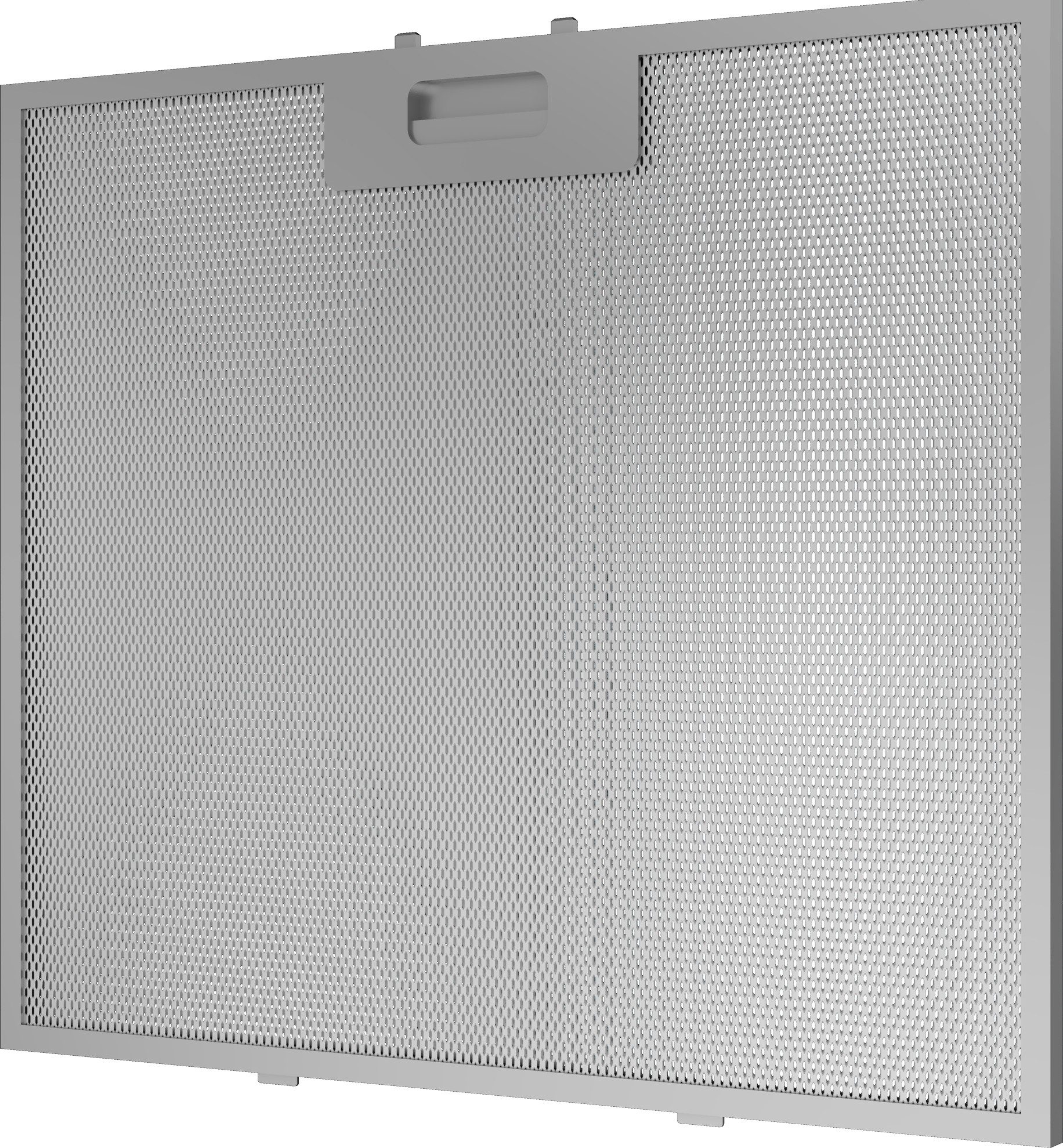Gümüş metal davlumbaz filtresi, file deseni.