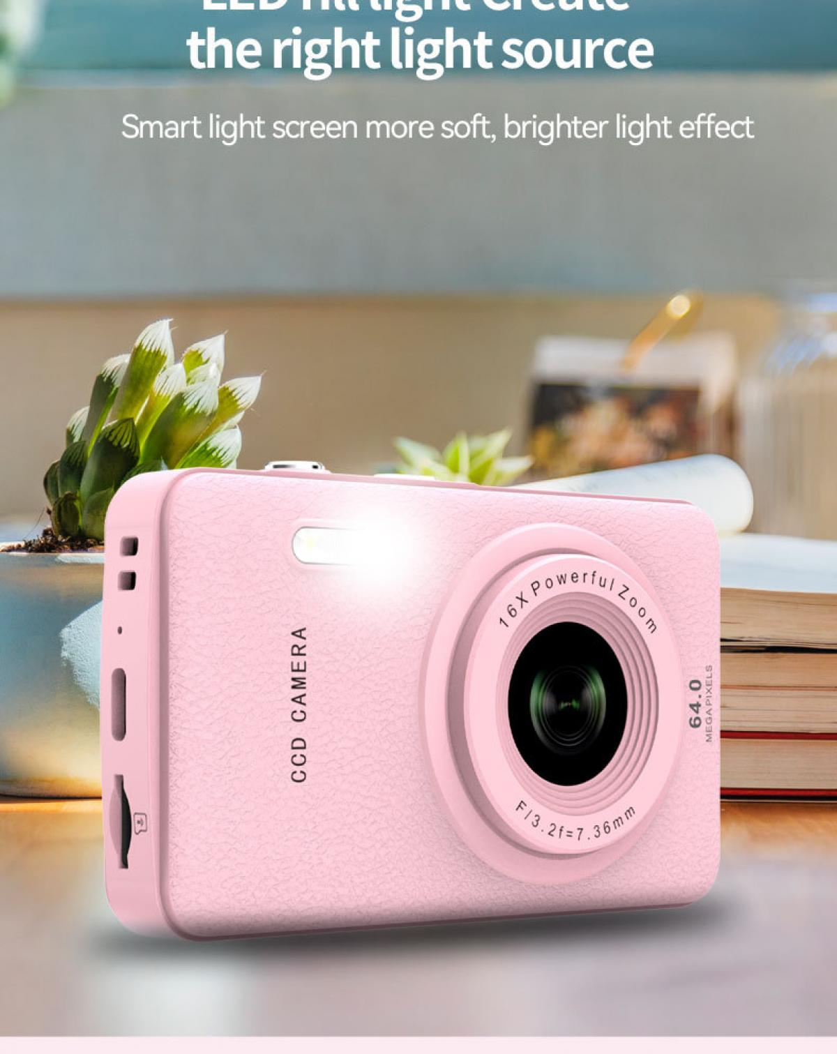 Eine pinke CCD-Kamera mit 