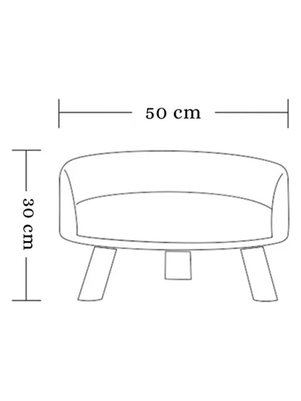Berjer çizimi, 50 cm genişlik, 30 cm yükseklik.