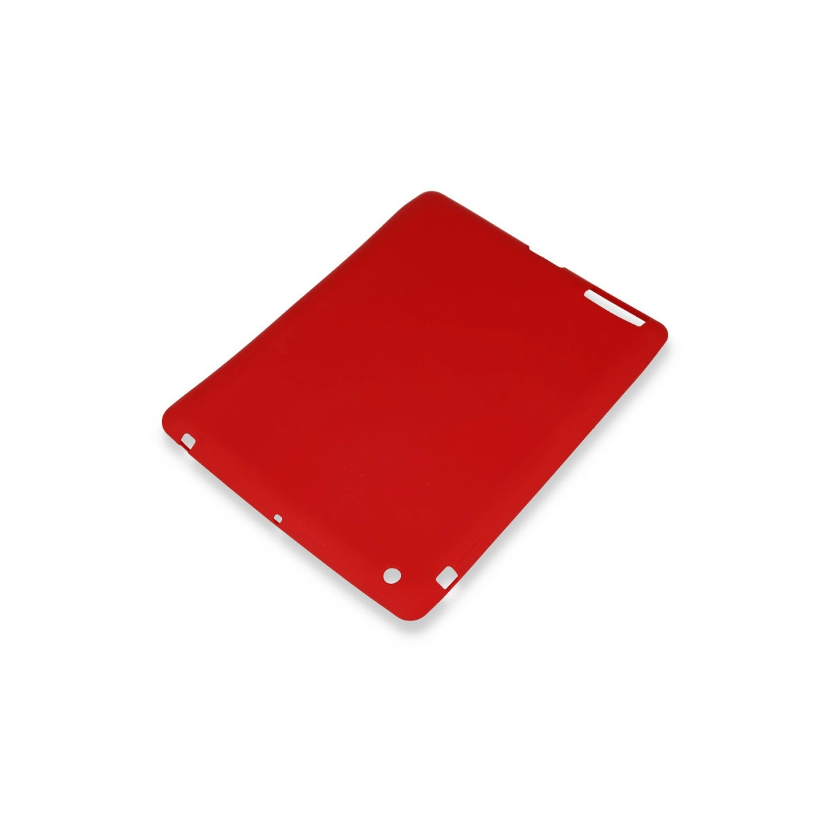 Beyaz zeminde kırmızı bir tablet kılıfı.