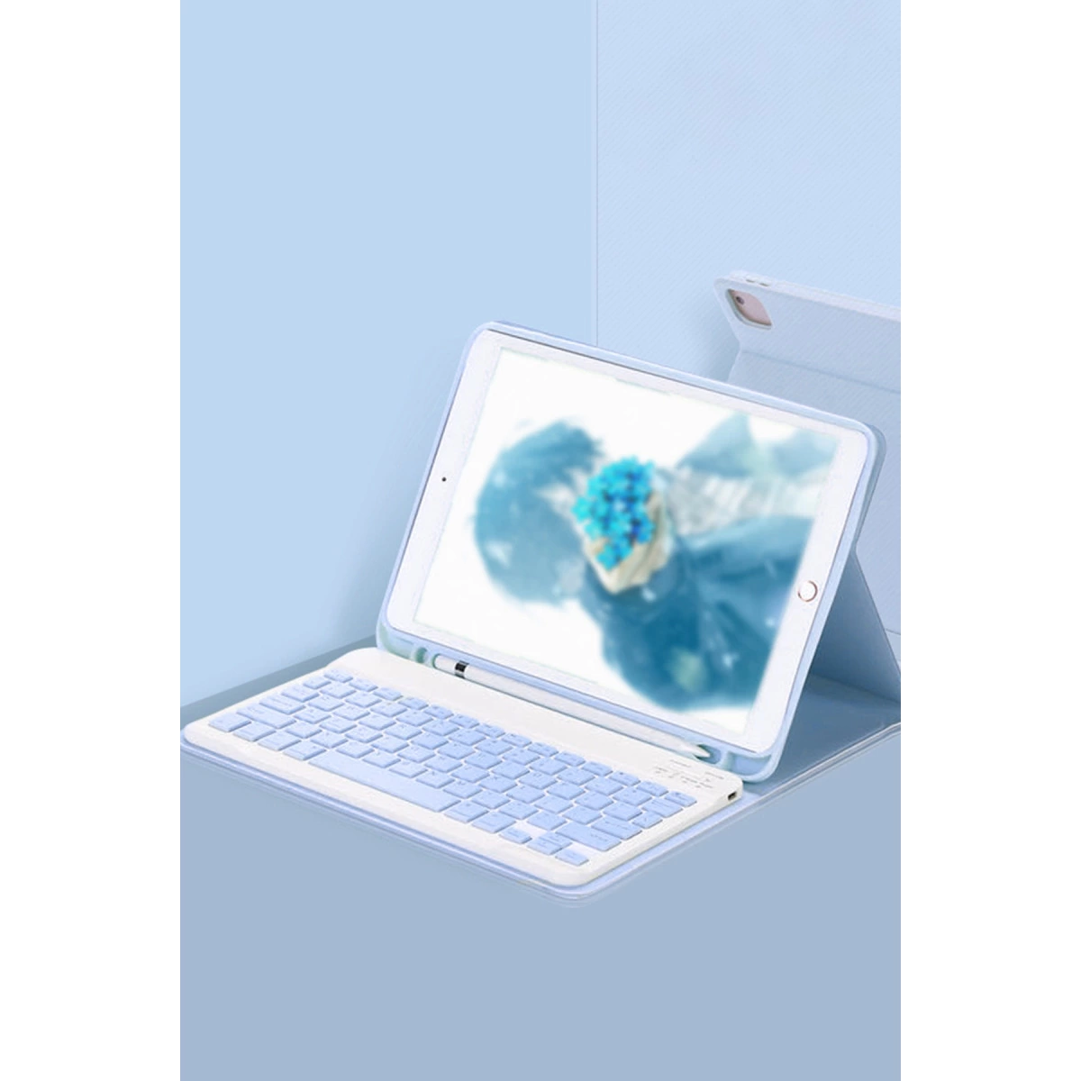 NEWFACE KC01 Smart Klavyeli iPad Pro 11 (2022) Uyumlu Tablet Kılıfı Mavi