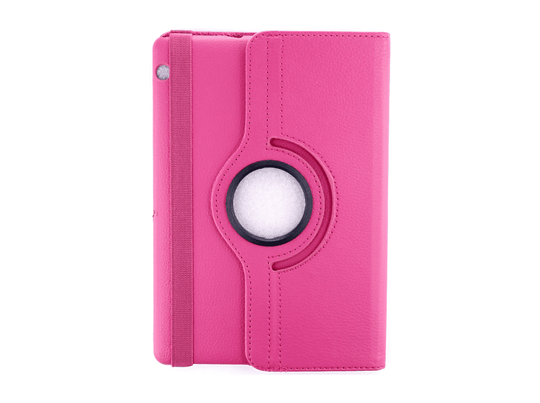 NEWFACE 360 Deri Huawei MediaPad T3 10 / 9.6 Uyumlu Tablet Kılıfı Pembe