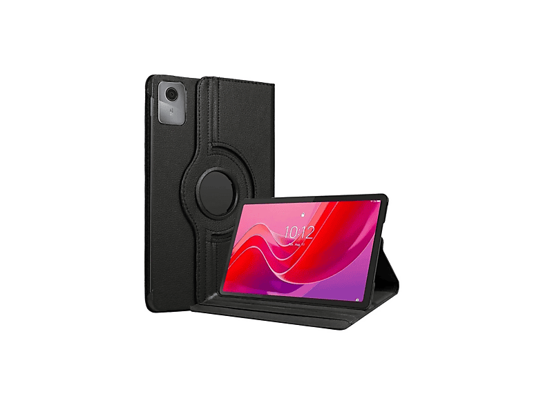 NEWFACE Lenovo 360 Deri Lenovo Tab M11 TB330FU Uyumlu Tablet Kılıfı Siyah