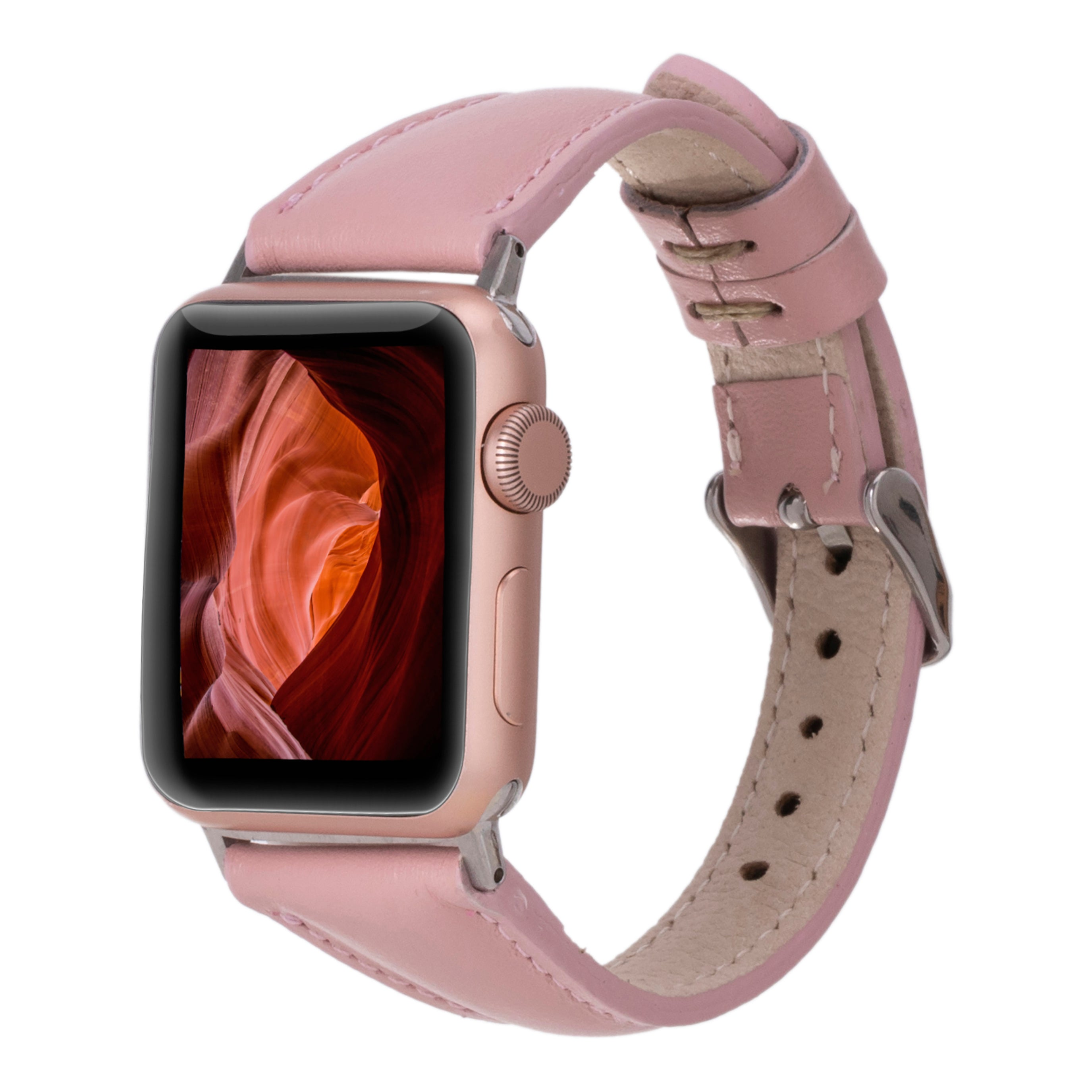 BLOOMINBAG Bloomband Signature Leather Apple Watch Band 44/45/46/49mm Akıllı Saat Kordonu Blush Pink