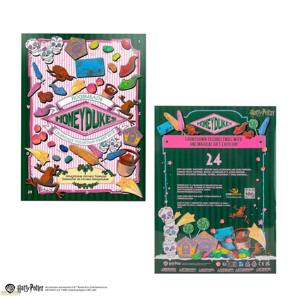 Calendario de Adviento Harry Potter Honeydukes con 24 regalos mágicos, dulces y artículos de mago.