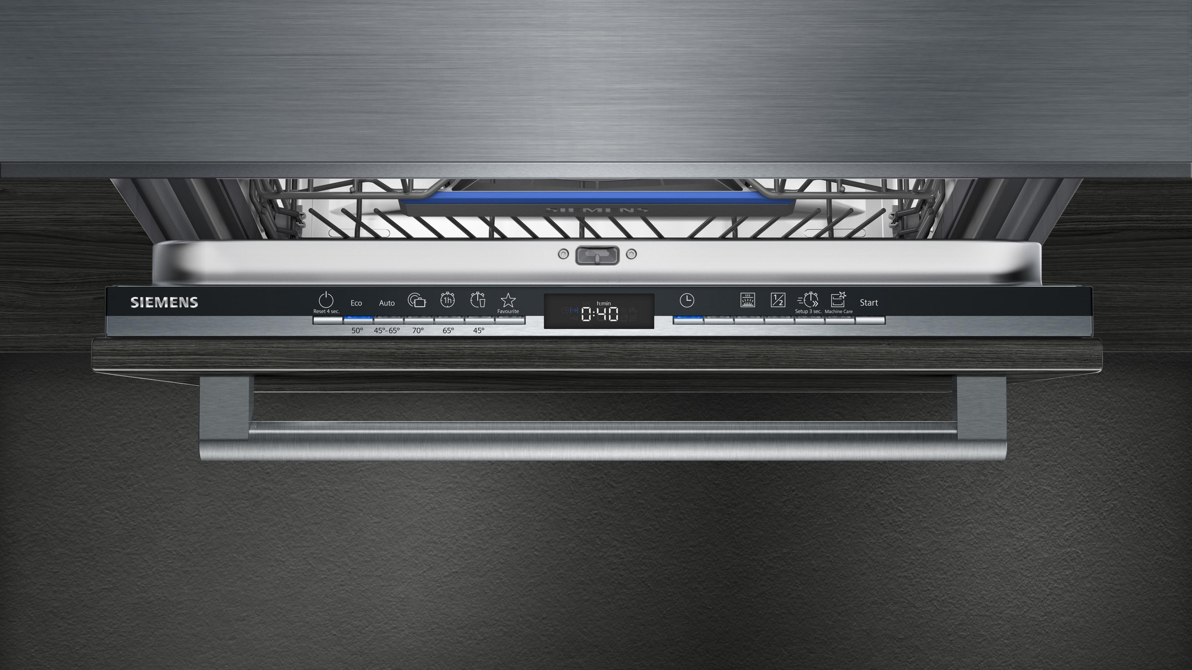 Siemens dishwasher control panel with time display 0:40
