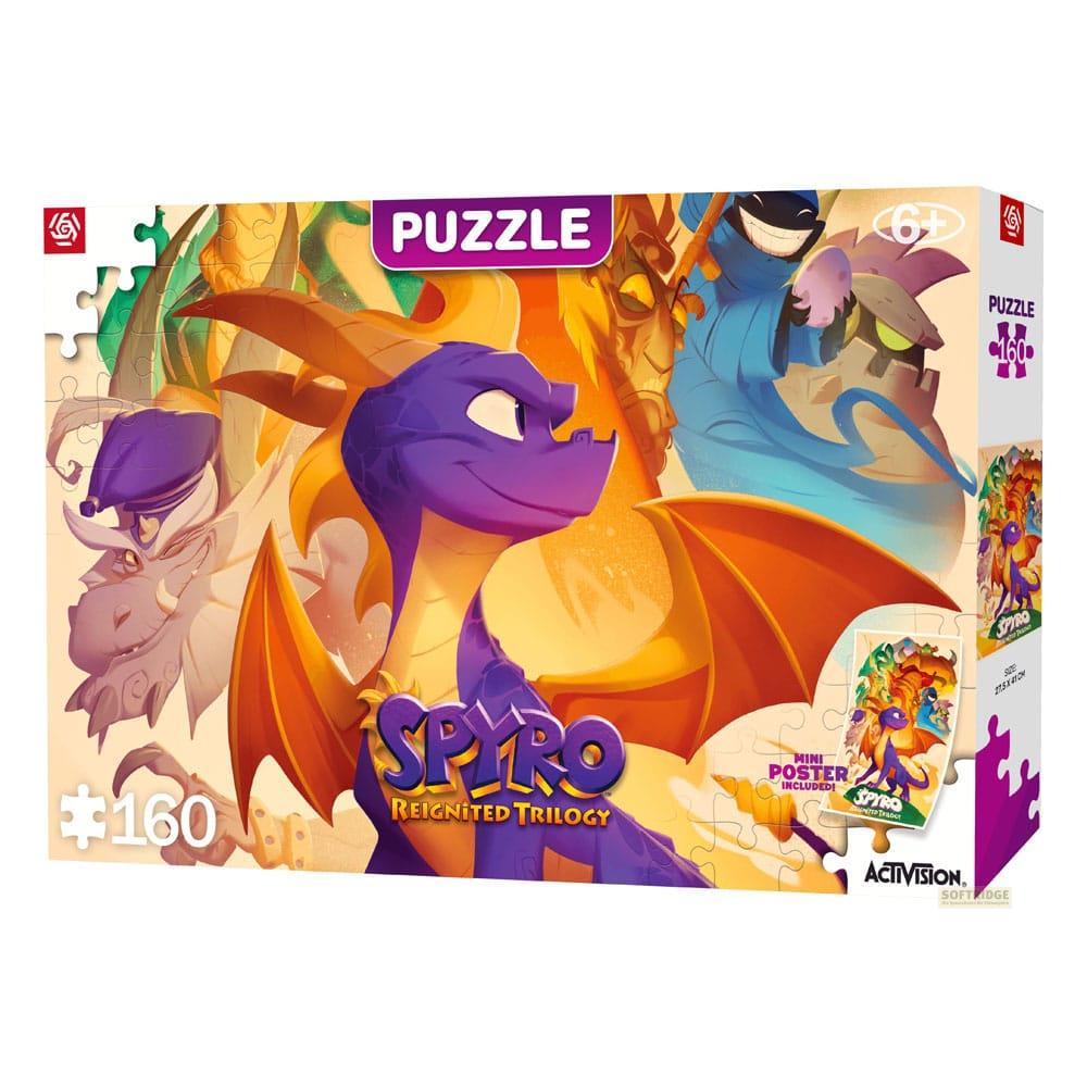 Puzzle de Spyro de 160 piezas con Spyro y amigos, incluye póster.
