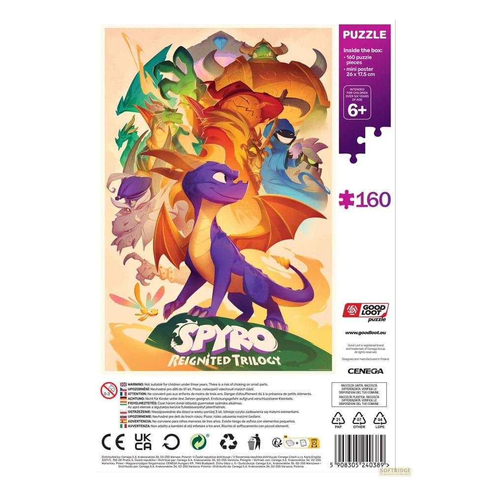 Caja de puzzle con Spyro y amigos, 160 piezas, a partir de 6 años