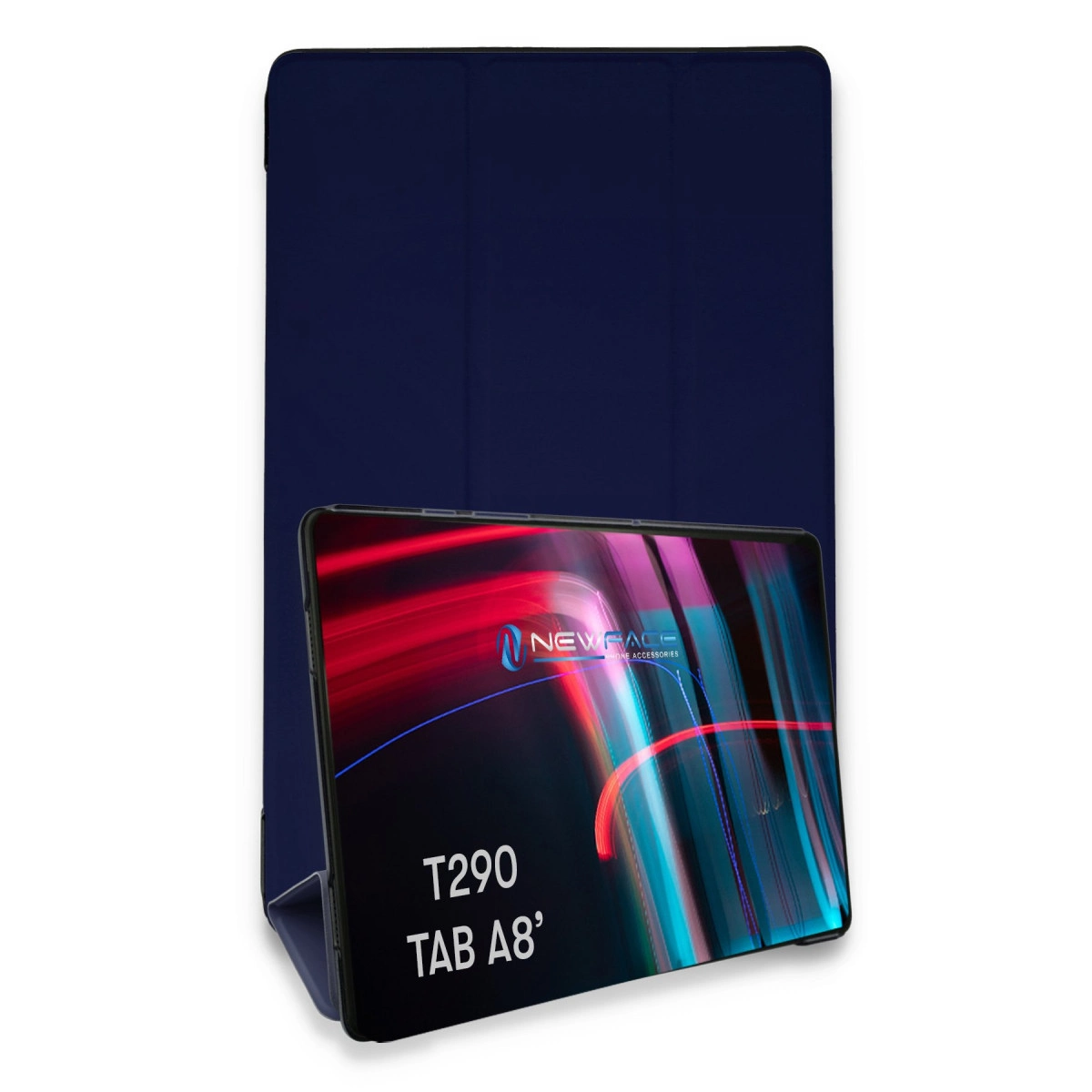 NEWFACE Smart Samnung Galaxy T290 Tab A 8 Uyumlu Tablet Kılıfı Lacivert