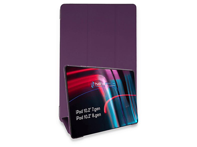 NEWFACE Smart Apple iPad 10.2 (7.nesil) Uyumlu Tablet Kılıfı Mor