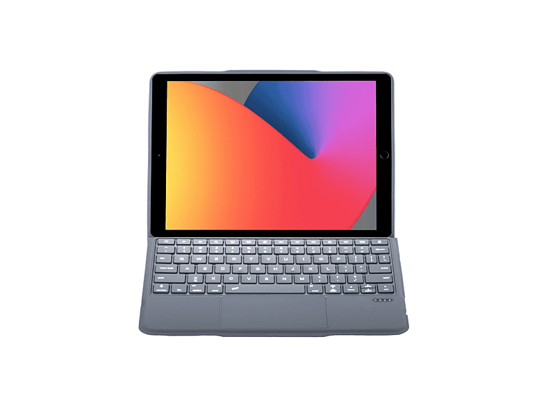 NEWFACE T5506d Palermo Ledli Klavyeli Standlı Tablet Kılıfı iPad 10.2 (9.nesil) Uyumlu Tablet Kılıfı Siyah