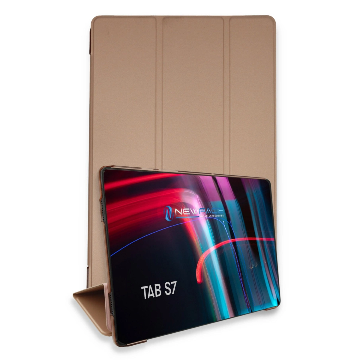 NEWFACE Smart Samsung Galaxy T870 Tab S7 11 Uyumlu Tablet Kılıfı Rose Gold