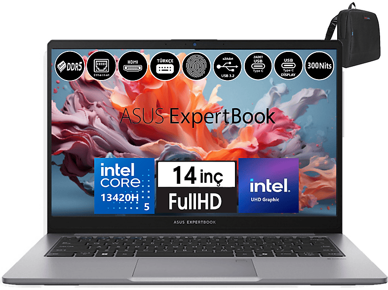 ASUS ExpertBook P1 P1403CVA-I58512G0D DDR5 FHD WXI58512G0D02 Intel