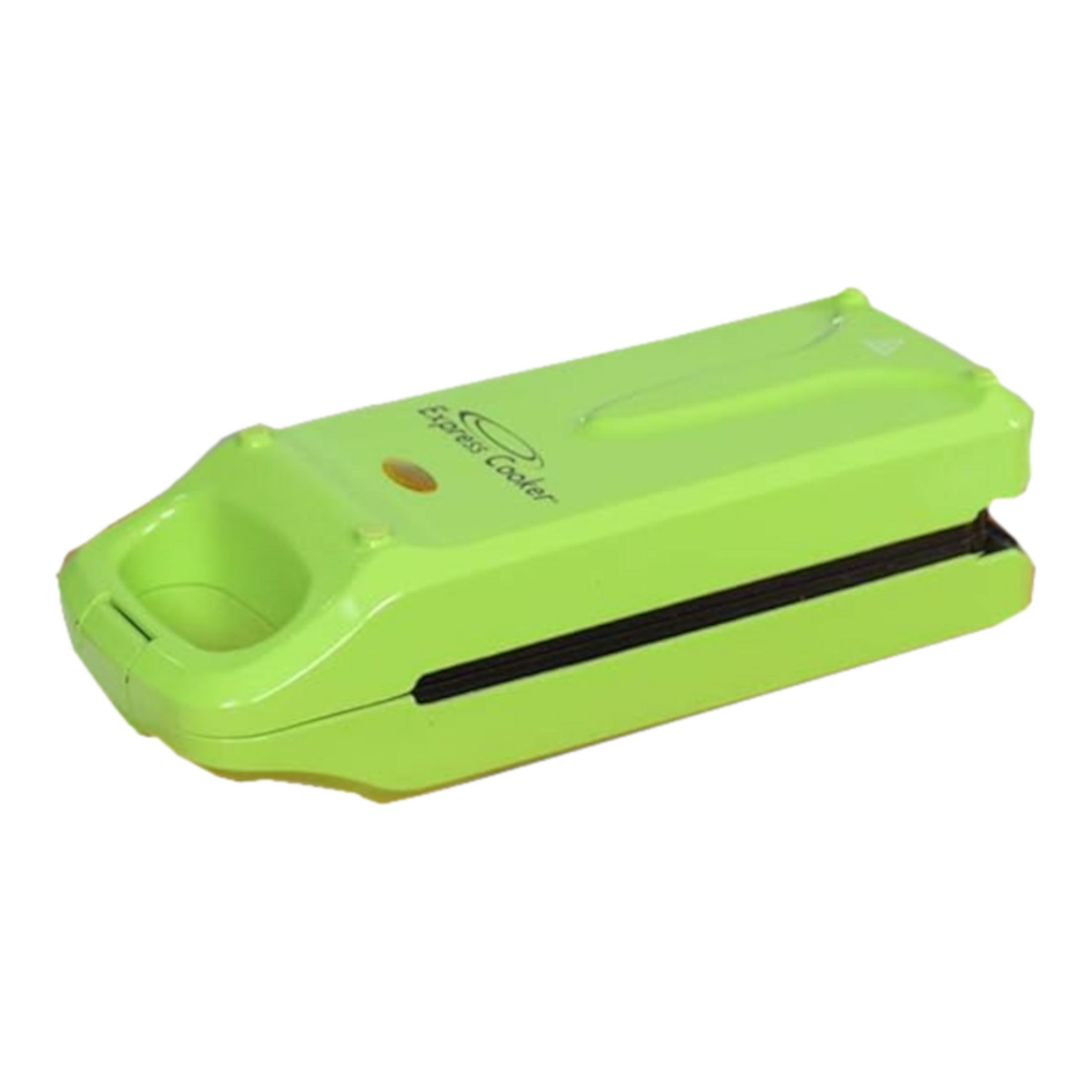 Un tostapane Express Cooler verde brillante con una striscia nera.